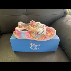 Tie dye slip on shoes